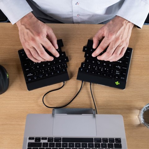 Klawiatura R-Go Split Break ergonomiczna UK-išdestymas juodas Klawiatura R-Go Split Break ergonomiczna UK-išdestymas juodas