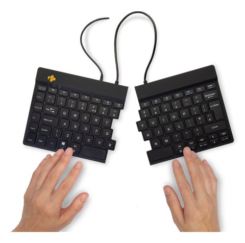Klawiatura R-Go Split Break ergonomiczna UK-išdestymas juodas Klawiatura R-Go Split Break ergonomiczna UK-išdestymas juodas