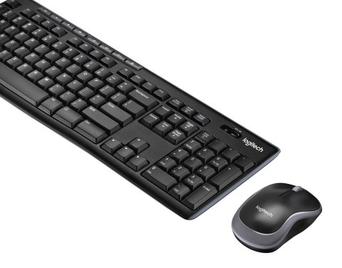 Zestaw klawiatura + mysz Logitech 920-004511 (USB (Radio 2.4 GHz); ukł.klaw.(DE); kolor czarny)