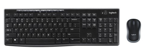 Zestaw klawiatura + mysz Logitech 920-004511 (USB (Radio 2.4 GHz); ukł.klaw.(DE); kolor czarny)