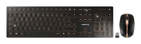 CHERRY DW 9100 SLIM klawiatura Dołączona myszka Uniwersalne RF Wireless + Bluetooth QWERTZ Niemiecki Czarny CHERRY DW 9100 SLIM klawiatura Dołączona myszka Uniwersalne RF Wireless + Bluetooth QWERTZ Niemiecki Czarny
