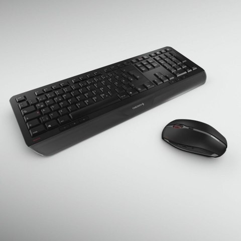 CHERRY JD-7000DE-2 klawiatura Dołączona myszka Dom/Biuro RF Wireless QWERTZ Niemiecki Czarny CHERRY JD-7000DE-2 klawiatura Dołączona myszka Dom/Biuro RF Wireless QWERTZ Niemiecki Czarny