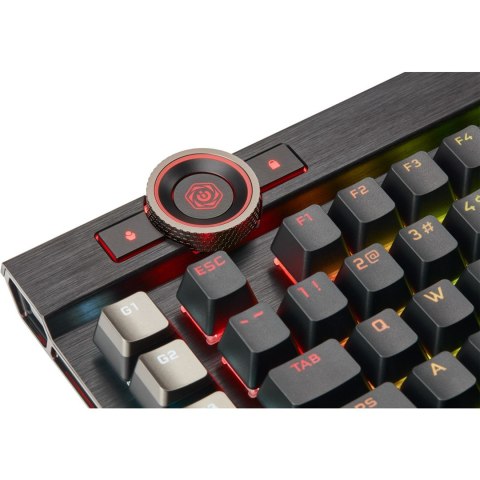 Klawiatura Gamingowa Corsair K100 RGB, Corsair OPX, LED RGB - Czarna Klawiatura Gamingowa Corsair K100 RGB, Corsair OPX, LED RGB - Czarna