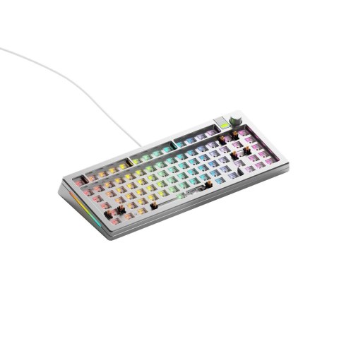 Klawiatura do gier Glorious GMMK 3 Pro 75% Custom Gaming-Tastatur - Barebone, ANSI-Layout, srebrna Klawiatura do gier Glorious GMMK 3 Pro 75% Custom Gaming-Tastatur - Barebone, ANSI-Layout, srebrna