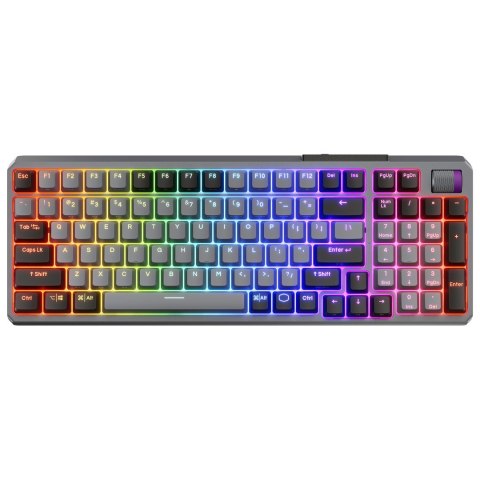 Klawiatura gamingowa COOLER MASTER MK770, przewodowa USB + RF Wireless + Bluetooth, QWERTY Czeski, Ciemny Szary Klawiatura gamingowa COOLER MASTER MK770, przewodowa USB + RF Wireless + Bluetooth, QWERTY Czeski, Ciemny Szary