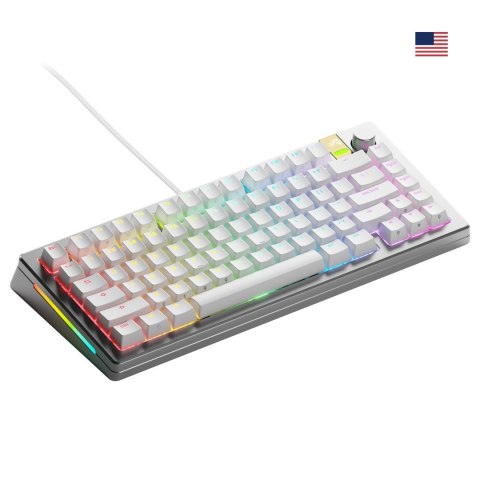 Klawiatura gamingowa Glorious GMMK 3 Pro HE 75% Custom Gaming-Tastatur - Pre-Built, Fox HE Switches, Silber Klawiatura gamingowa Glorious GMMK 3 Pro HE 75% Custom Gaming-Tastatur - Pre-Built, Fox HE Switches, Silber