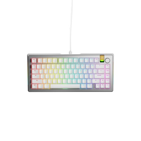 Klawiatura gamingowa Glorious GMMK 3 Pro HE 75% Custom Gaming-Tastatur - Pre-Built, Fox HE Switches, Silber Klawiatura gamingowa Glorious GMMK 3 Pro HE 75% Custom Gaming-Tastatur - Pre-Built, Fox HE Switches, Silber