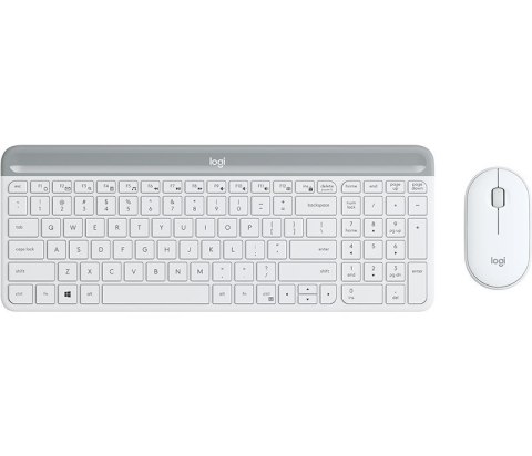 Logitech MK470 klawiatura Dołączona myszka Uniwersalne RF Wireless QWERTZ Niemiecki Biały Logitech MK470 klawiatura Dołączona myszka Uniwersalne RF Wireless QWERTZ Niemiecki Biały