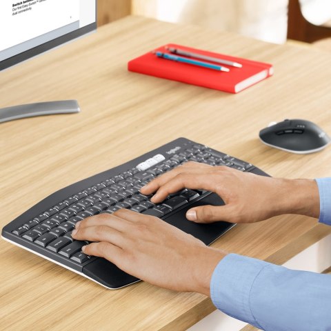 Logitech MK850 Performance klawiatura Dołączona myszka Uniwersalne RF Wireless + Bluetooth QWERTZ Niemiecki Czarny Logitech MK850 Performance klawiatura Dołączona myszka Uniwersalne RF Wireless + Bluetooth QWERTZ Niemiecki Czarny