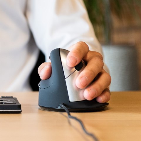 Ergonomiczna mysz R-Go HE leworęczna USB czarna/srebrna Ergonomiczna mysz R-Go HE leworęczna USB czarna/srebrna