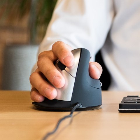 Ergonomiczna mysz R-Go Maus HE ergonomicznie praworęczna USB średnia czarna retail Ergonomiczna mysz R-Go Maus HE ergonomicznie praworęczna USB średnia czarna retail
