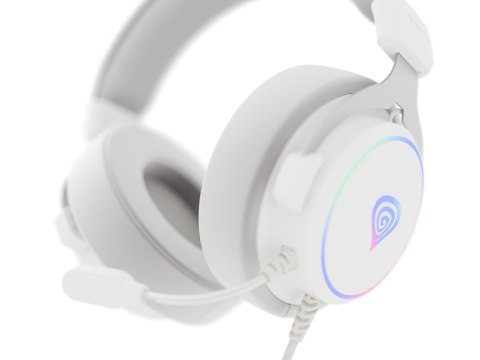 GENESIS Neon 764 Zestaw słuchawkowy Przewodowa Opaska na głowę Gaming USB Typu-A Biały GENESIS Neon 764 Zestaw słuchawkowy Przewodowa Opaska na głowę Gaming USB Typu-A Biały