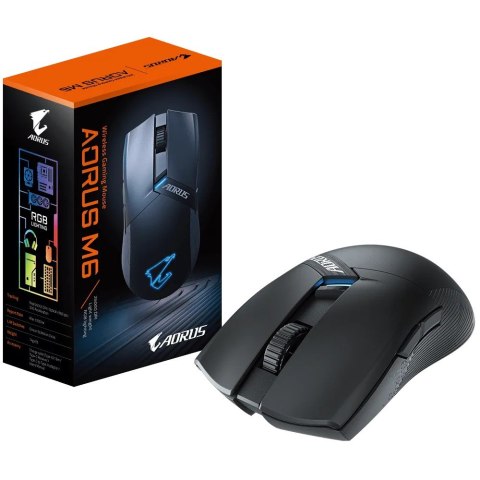 Gigabyte AORUS M6, bezprzewodowa mysz do gier, optyczna do 26000 DPI Gigabyte AORUS M6, bezprzewodowa mysz do gier, optyczna do 26000 DPI