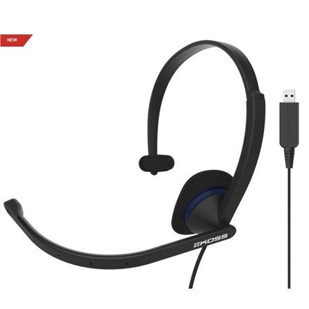 Koss CS195 USB Zestaw słuchawkowy Przewodowa Opaska na głowę Biuro/centrum telefoniczne USB Typu-A Czarny Koss CS195 USB Zestaw słuchawkowy Przewodowa Opaska na głowę Biuro/centrum telefoniczne USB Typu-A Czarny