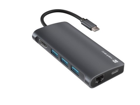 MULTIPORT ADAPTER NATEC FOWLER 2 V2 USB-C 8W1 HUB ->USB 3.0 3X, HDMI 4K, USB-C, RJ45, SD, MICRO SD MULTIPORT ADAPTER NATEC FOWLER 2 V2 USB-C 8W1 HUB ->USB 3.0 3X, HDMI 4K, USB-C, RJ45, SD, MICRO SD