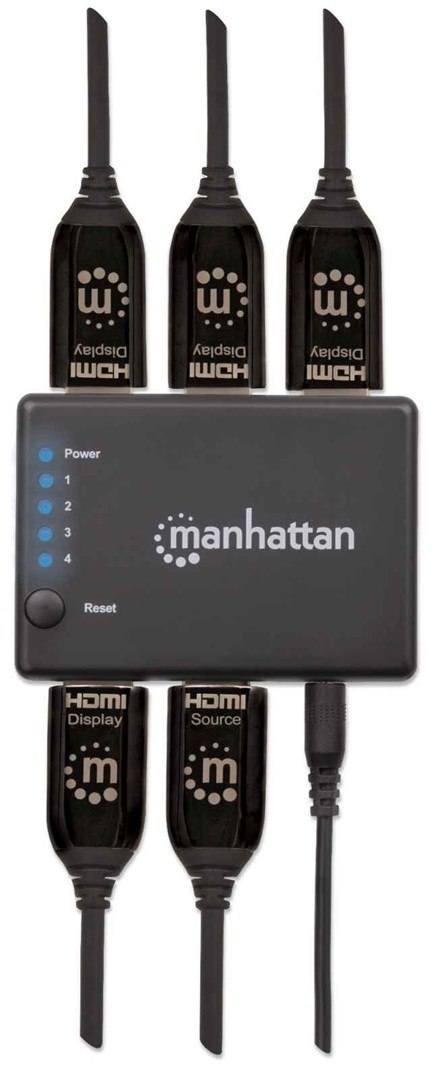 Manhattan 207706 rozgałęziacz telewizyjny HDMI 4x HDMI Manhattan 207706 rozgałęziacz telewizyjny HDMI 4x HDMI