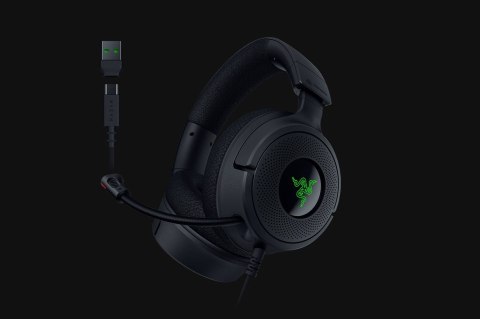 Razer Kraken V4 X Zestaw słuchawkowy Przewodowa Opaska na głowę Gaming USB Type-C / USB Type-A Czarny Razer Kraken V4 X Zestaw słuchawkowy Przewodowa Opaska na głowę Gaming USB Type-C / USB Type-A Czarny