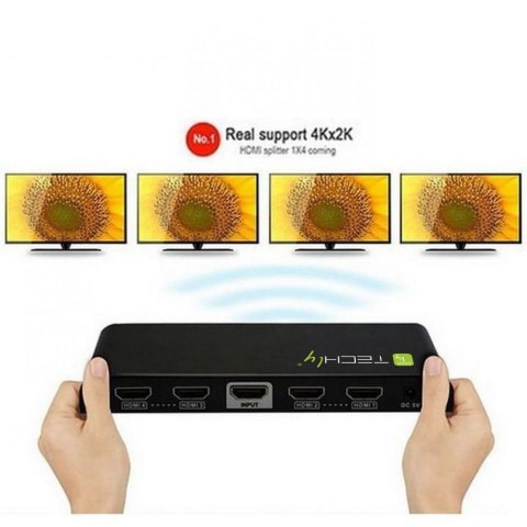 TECHLY SPLITTER HDMI 1/4 ULTRA HD 3D IDATA HDMI-4K4 TECHLY SPLITTER HDMI 1/4 ULTRA HD 3D IDATA HDMI-4K4