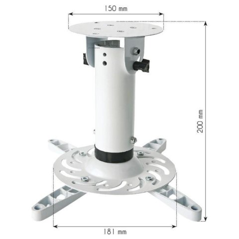 Techly ICA-PM 200WH uchwyt do montażu projektora Sufit Biały Techly ICA-PM 200WH uchwyt do montażu projektora Sufit Biały