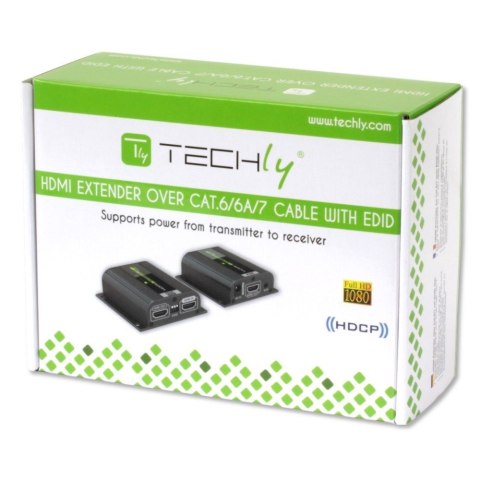 Techly IDATA EXT-E70POED przedłużacz AV Nadajnik i odbiornik AV Czarny Techly IDATA EXT-E70POED przedłużacz AV Nadajnik i odbiornik AV Czarny