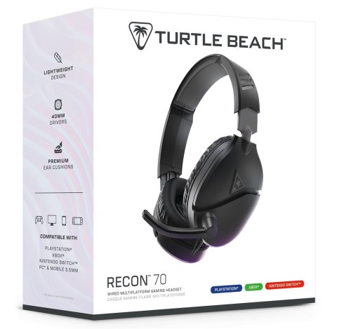 Turtle Beach Recon 70 Zestaw słuchawkowy Przewodowa Opaska na głowę Gaming Czarny Turtle Beach Recon 70 Zestaw słuchawkowy Przewodowa Opaska na głowę Gaming Czarny