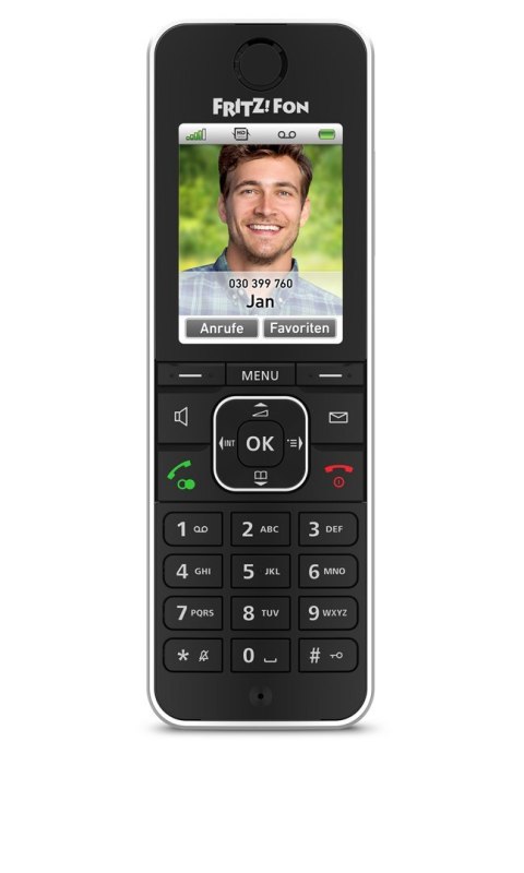 FRITZ!Fon C6 Telefon w systemie DECT Nazwa i identyfikacja dzwoniącego Czarny FRITZ!Fon C6 Telefon w systemie DECT Nazwa i identyfikacja dzwoniącego Czarny