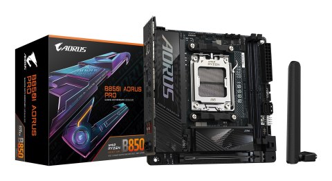 GIGABYTE B850I AORUS PRO płyta główna AMD B850 Gniazdo AM5 mini ITX GIGABYTE B850I AORUS PRO płyta główna AMD B850 Gniazdo AM5 mini ITX