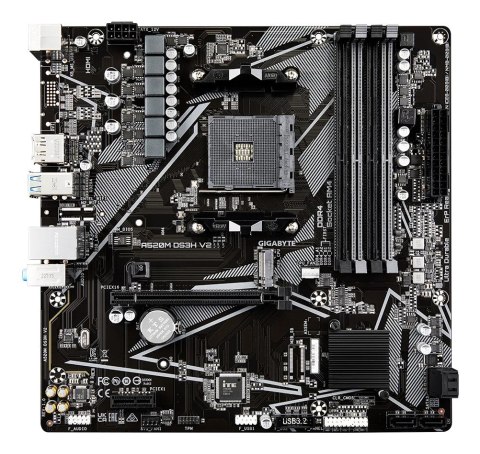 Gigabyte A520M DS3H V2 płyta główna Socket AM4 micro ATX Gigabyte A520M DS3H V2 płyta główna Socket AM4 micro ATX