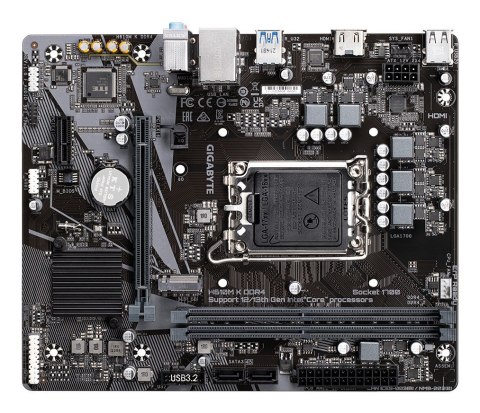 Gigabyte H610M K DDR4 1.0 płyta główna Intel H610 Express LGA 1700 micro ATX Gigabyte H610M K DDR4 1.0 płyta główna Intel H610 Express LGA 1700 micro ATX