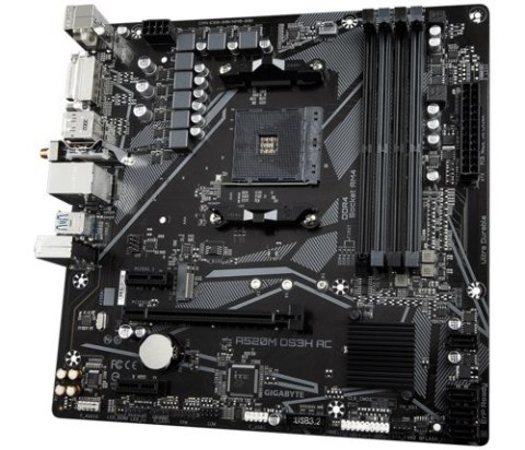 Płyta główna Gigabyte A520M DS3H AC (A520. AM4.mATX.DDR4) Płyta główna Gigabyte A520M DS3H AC (A520. AM4.mATX.DDR4)
