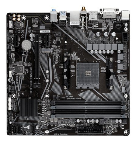 Płyta główna Gigabyte A520M DS3H AC (A520. AM4.mATX.DDR4) Płyta główna Gigabyte A520M DS3H AC (A520. AM4.mATX.DDR4)