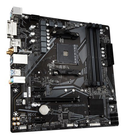 Płyta główna Gigabyte A520M DS3H AC (A520. AM4.mATX.DDR4) Płyta główna Gigabyte A520M DS3H AC (A520. AM4.mATX.DDR4)