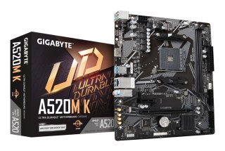 Płyta główna Gigabyte A520M K, chipset AMD A520, gniazdo AM4, 2xDDR4, format mATX