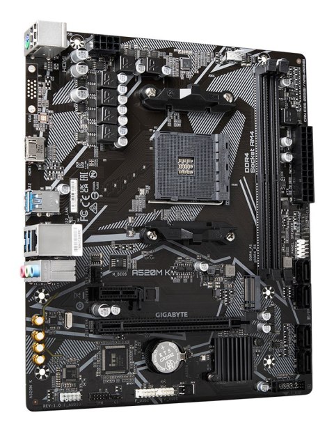 Płyta główna Gigabyte A520M K, chipset AMD A520, gniazdo AM4, 2xDDR4, format mATX
