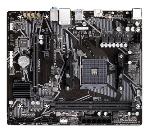 Płyta główna Gigabyte A520M K, chipset AMD A520, gniazdo AM4, 2xDDR4, format mATX