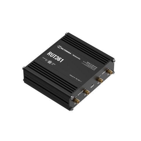 Teltonika Przemysłowy router 4G LTE RUT361 Cat 6 LTE, WiFi 4, 2x RJ45 100Mb/s, IP30 Teltonika Przemysłowy router 4G LTE RUT361 Cat 6 LTE, WiFi 4, 2x RJ45 100Mb/s, IP30