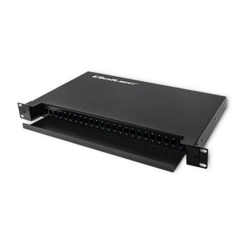 Qoltec 54480 Przełącznica światłowodowa RACK na szynie ODF | 24 porty | SC/ SX Qoltec 54480 Przełącznica światłowodowa RACK na szynie ODF | 24 porty | SC/ SX