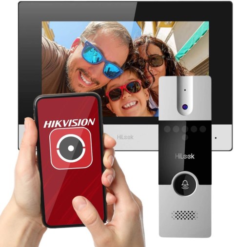 Wideodomofon HILOOK HD-VIS-04 7" ekran LCD TFT 1024x600px WiFi Czarny, Srebrny Wideodomofon HILOOK HD-VIS-04 7" ekran LCD TFT 1024x600px WiFi Czarny, Srebrny