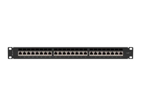 LANBERG PATCH PANEL 19" 24 PORT 1U KAT.7 FTP CZARNY PPS7-1024-B LANBERG PATCH PANEL 19" 24 PORT 1U KAT.7 FTP CZARNY PPS7-1024-B