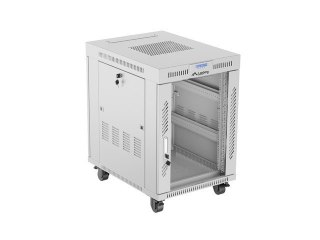 LANBERG SZAFA STOJĄCA RACK 19" 15U 600X800 SZARA DRZWI SZKLANE LCD V2 (FLAT PACK)
