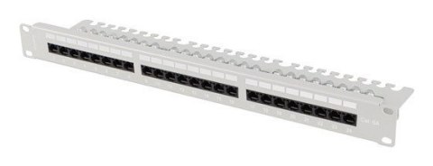 PATCH PANEL 24 PORT 1U 19" KAT.6A UTP Z ORGANIZEREM KABLOWYM SZARY LANBERG PATCH PANEL 24 PORT 1U 19" KAT.6A UTP Z ORGANIZEREM KABLOWYM SZARY LANBERG