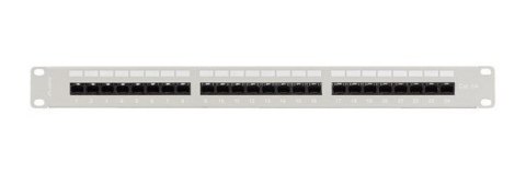 PATCH PANEL 24 PORT 1U 19" KAT.6A UTP Z ORGANIZEREM KABLOWYM SZARY LANBERG PATCH PANEL 24 PORT 1U 19" KAT.6A UTP Z ORGANIZEREM KABLOWYM SZARY LANBERG