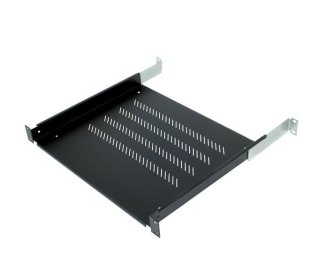 PÓŁKA 19" 1U/450mm, max.ład.80kg RAB-UP-450-A4 (1U, głębokość 450mm, maksymalna ładowność 15kg, kolor czarny RAL 9005)