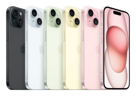 Apple iPhone 15 15,5 cm (6.1") Dual SIM iOS 17 5G USB Type-C 128 GB Czarny Apple iPhone 15 15,5 cm (6.1") Dual SIM iOS 17 5G USB Type-C 128 GB Czarny