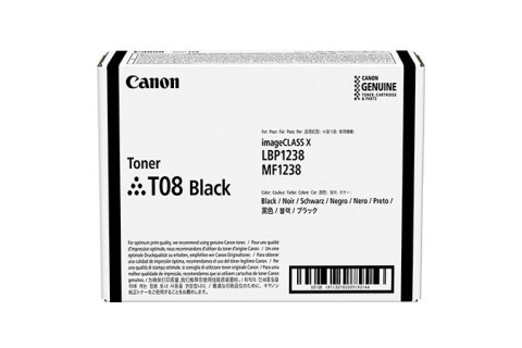 Canon TONER T08 3010C006 kaseta z tonerem 1 szt. Oryginalny Czarny Canon TONER T08 3010C006 kaseta z tonerem 1 szt. Oryginalny Czarny