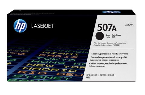 HP 507A oryginalny wkład z czarnym tonerem LaserJet HP 507A oryginalny wkład z czarnym tonerem LaserJet