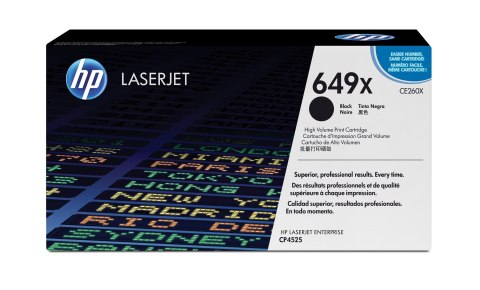 HP 649X oryginalny wkład z czarnym tonerem LaserJet XL HP 649X oryginalny wkład z czarnym tonerem LaserJet XL