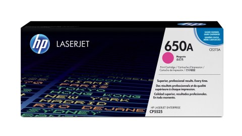 HP 650A oryginalny wkład z purpurowym tonerem LaserJet HP 650A oryginalny wkład z purpurowym tonerem LaserJet