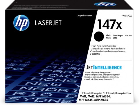 HP LaserJet Oryginalny czarny toner o wysokiej wydajności 147X HP LaserJet Oryginalny czarny toner o wysokiej wydajności 147X