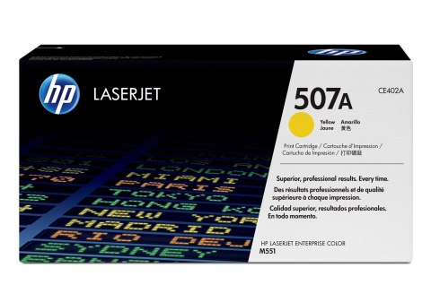 Toner HP żółty HP 507A, HP507A=CE402A, 6000 str. Toner HP żółty HP 507A, HP507A=CE402A, 6000 str.